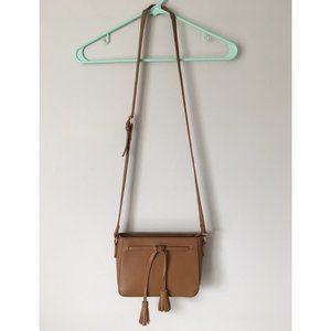 Modcloth Brown Zipper Tassel Purse